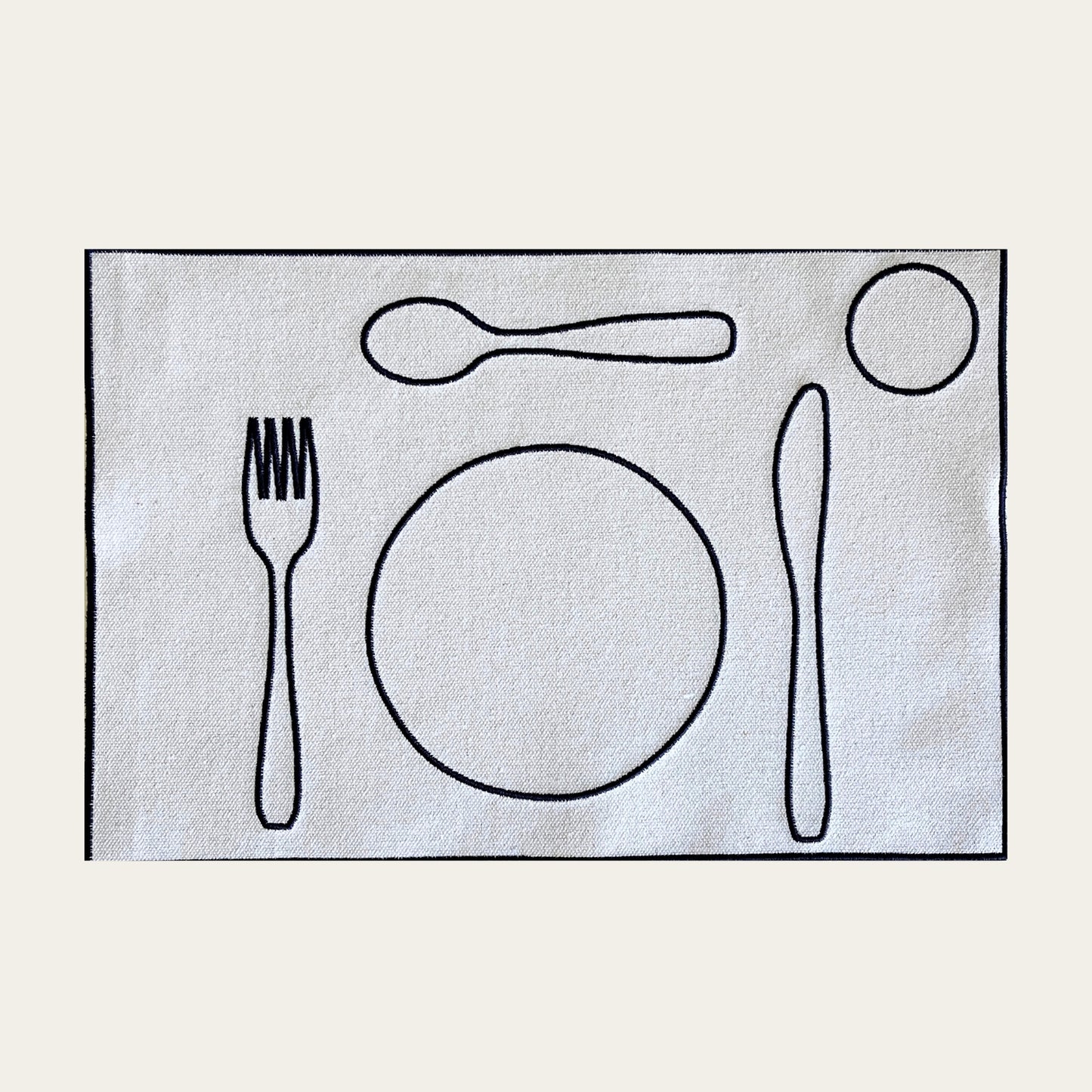 Set de table enfant brodé