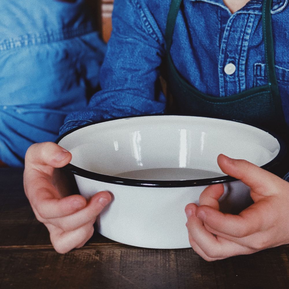 Bassine en email enfant